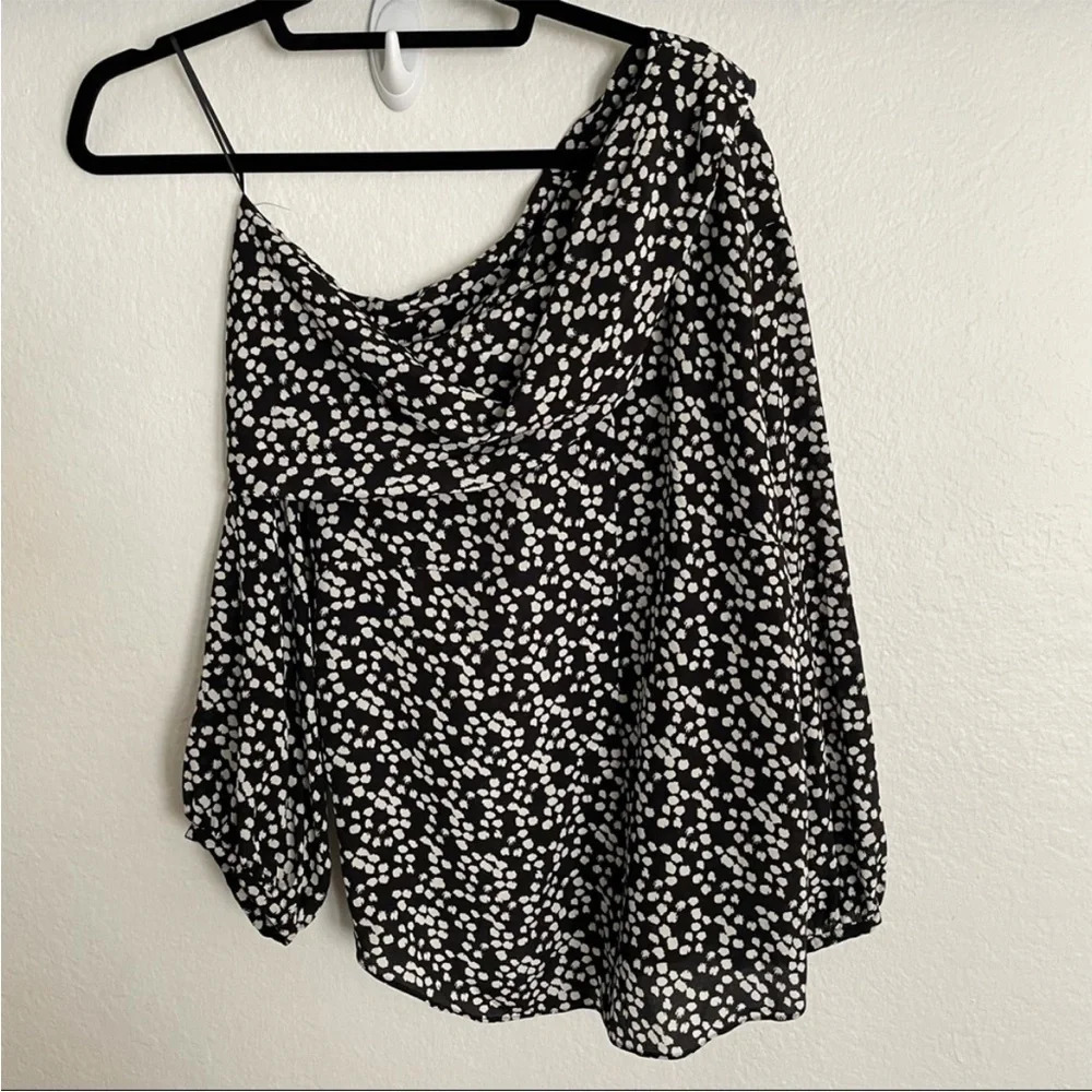 SALONI off the shoulder silk top Sz 8